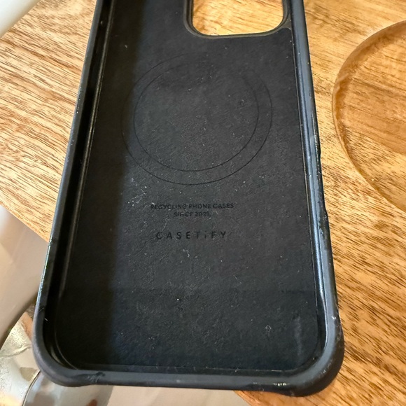 Clare V X Casetify leather phone case black with green CIAO iPhone 16 pro MAX - Picture 6 of 10